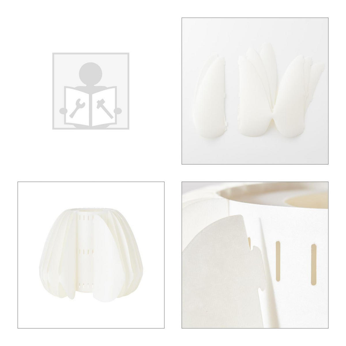 STANDLEUCHTE Inna 93047/75 - Weiß, Holz (62/62/155cm) - Brilliant