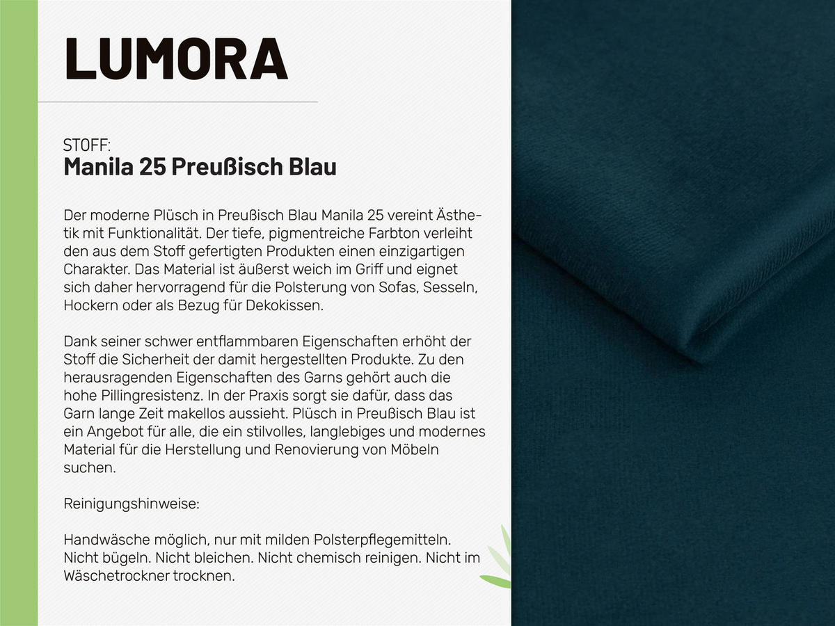 SESSEL Lumora mit Holzbeinen Blau - Blau, Holz (68/82/78cm) - Panda Möbel