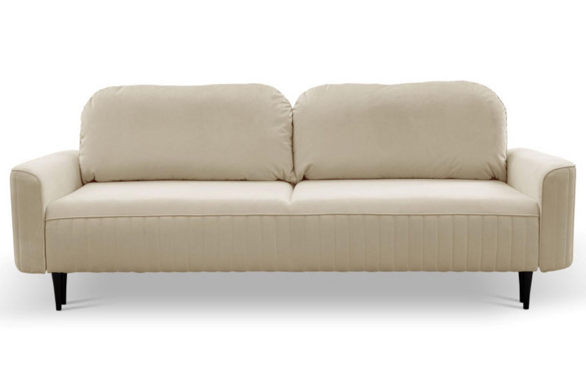 SOFA Beige ANES Ausziehbar Drei-Sitzer - Beige, Textil (244/92/102cm) - Sepro Meble