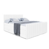 BOXSPRINGBETT EDITA-Z KING - 180x200 - H3/H4 - Weiß Hochglanz - Weiß Hochglanz, Holzwerkstoff (180/200cm) - ALTDECOR