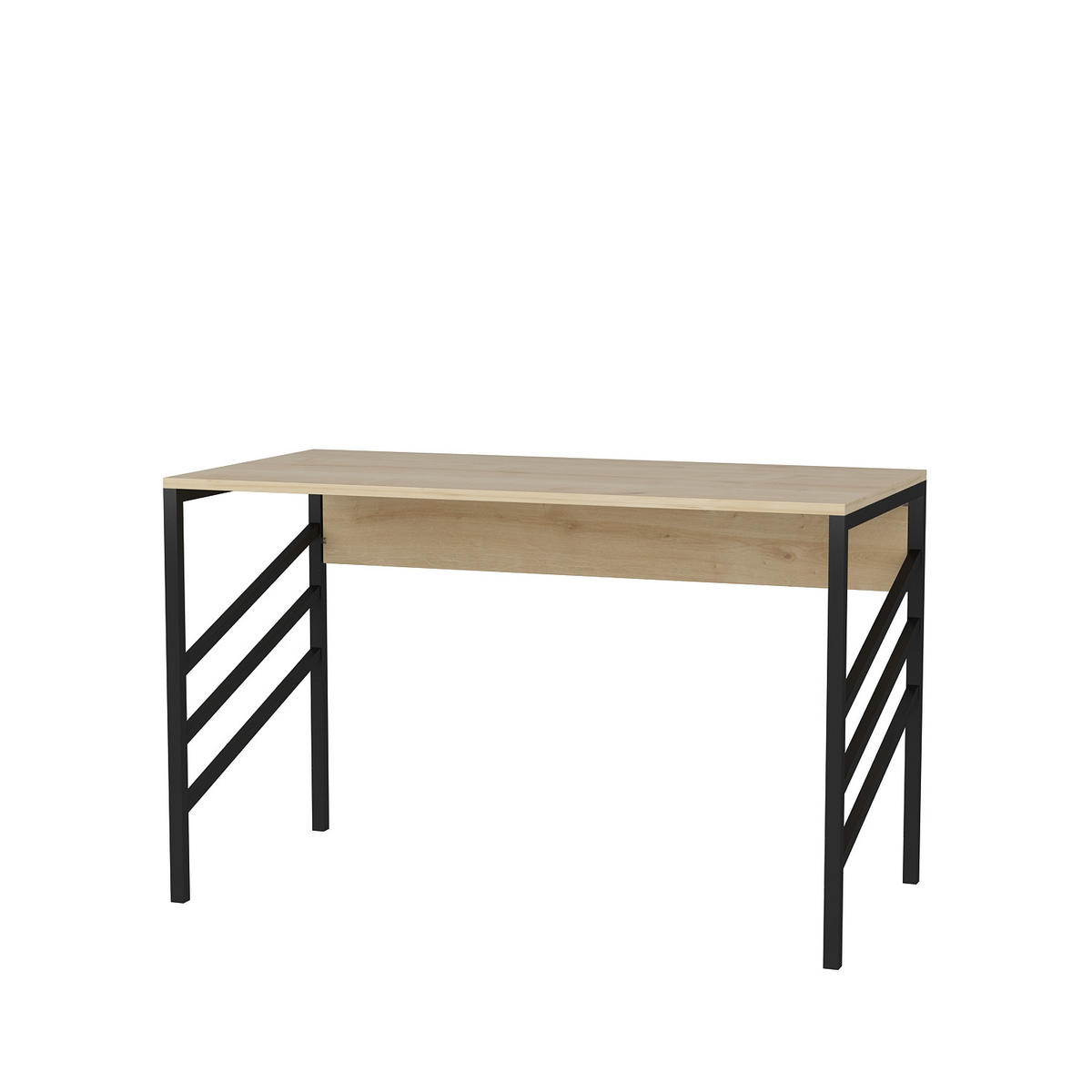 COMPUTERTISCH Josephine Schwarz Eiche - Eichefarben/Schwarz, Holzwerkstoff (120/60/75cm) - Decorotika