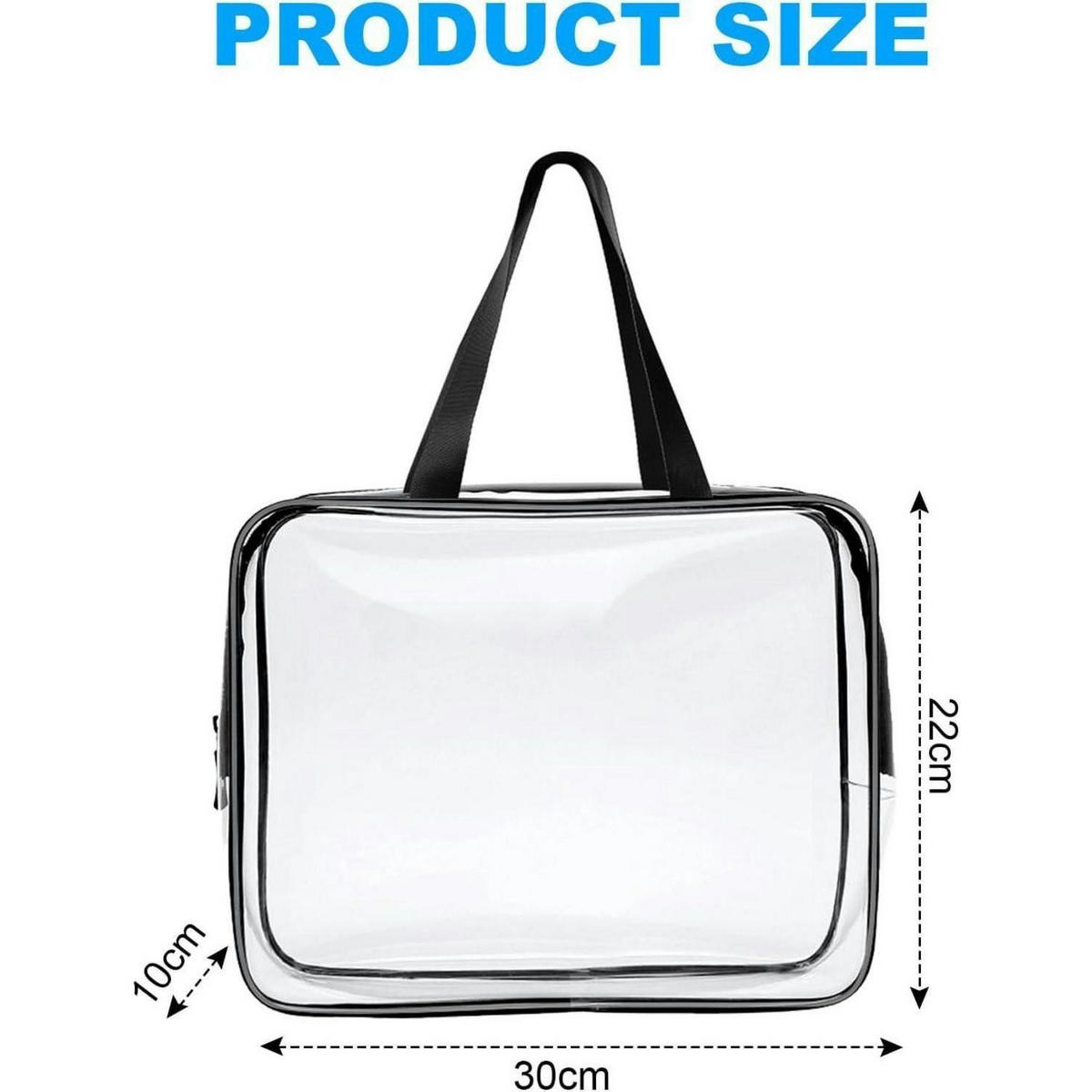 KULTURTASCHE 2-teiliges Set Transparent - Transparent, Kunststoff (18/2/26cm)