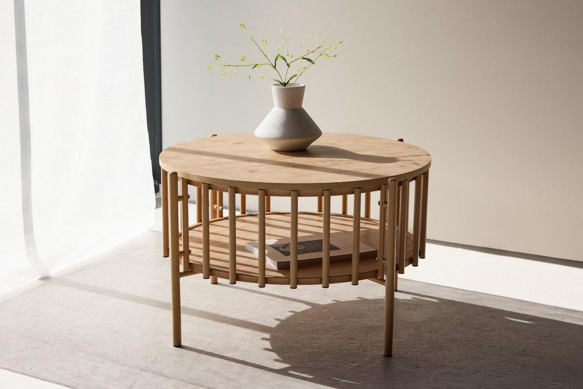 COUCHTISCH, Rubbo, Natur, MDF, 80 x 80 x 50 cm - Naturfarben, Holzwerkstoff (80/80/50cm) - ebuy24
