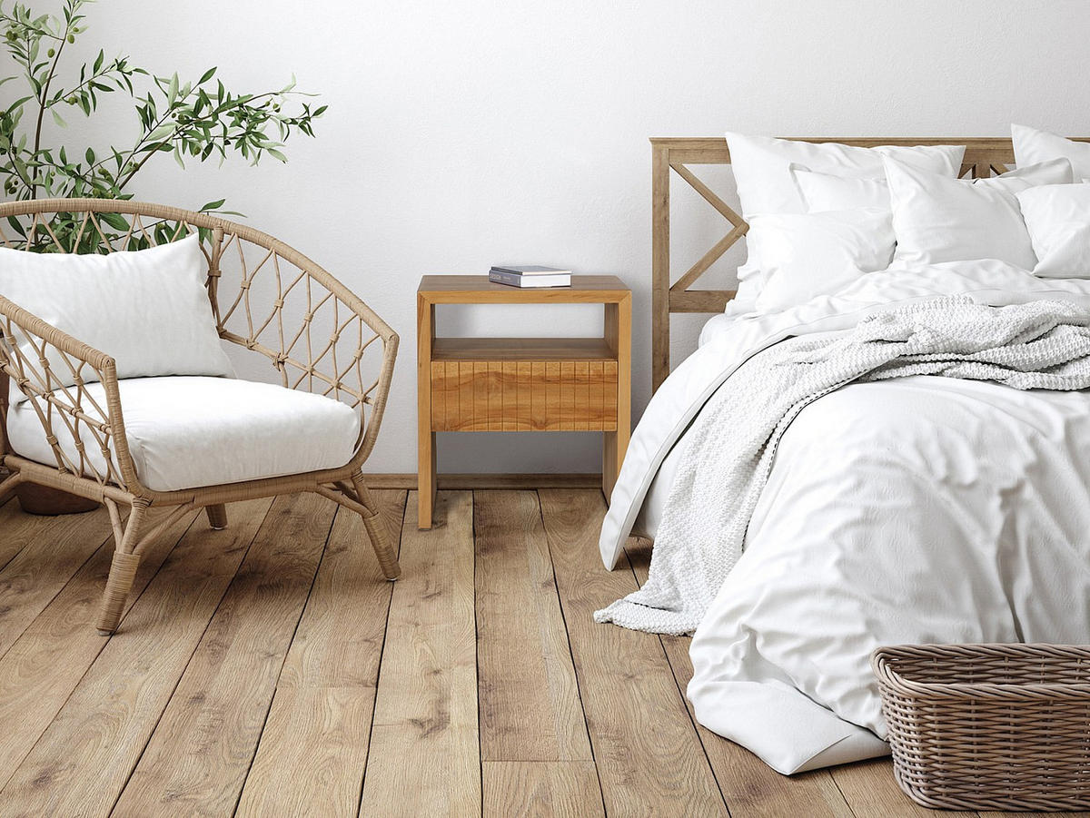 2ER-SET Nachttische – 1 Schublade & 1 Fach – Teakholz – Naturfarben – REVUKA - Naturfarben, Holz (45/52/39cm) - Vente-Unique