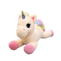PLÜSCHTIER Einhorn 60 cm, ideal als Kissen - Multicolor, Textil (60/60cm)