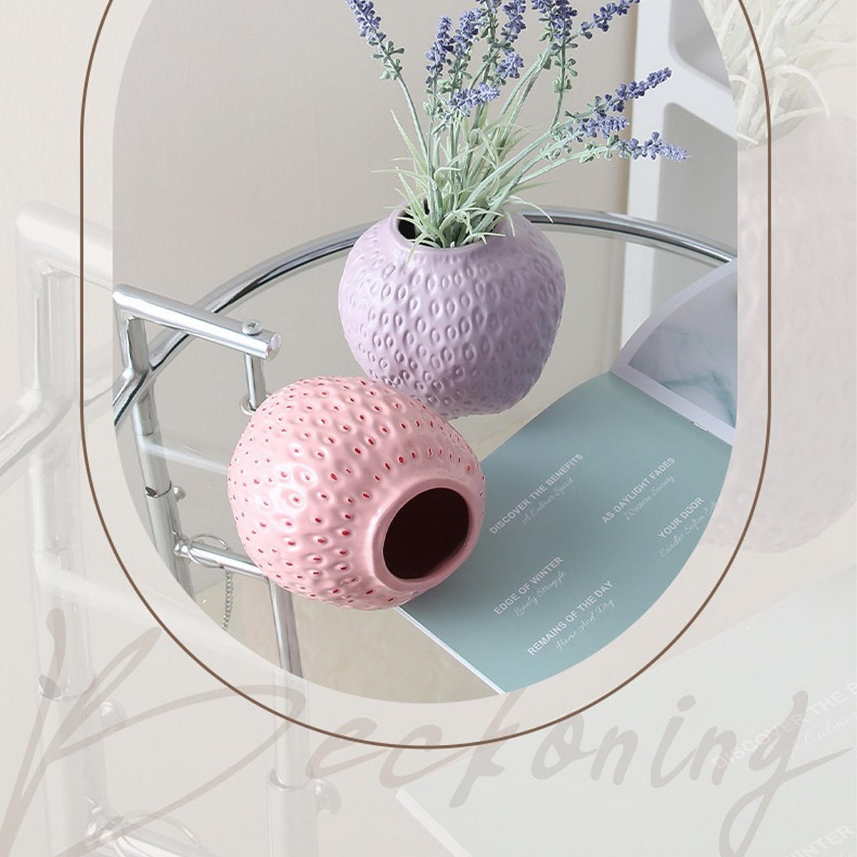 VASE Keramik - Pink, Metall (13cm) - LIBRATON