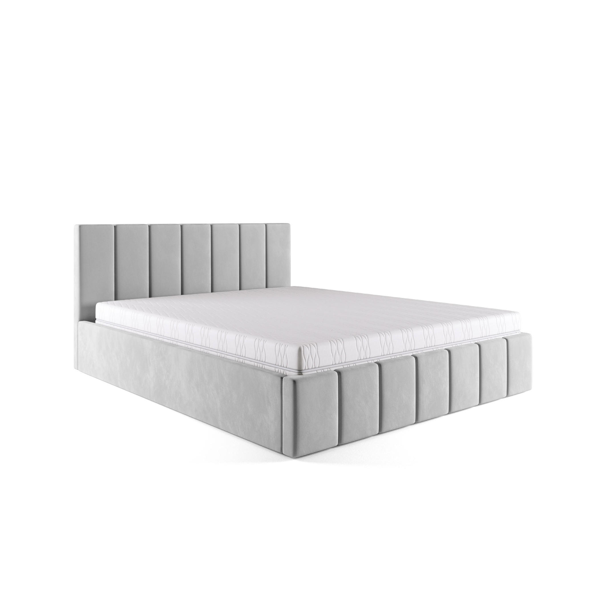 POLSTERBETT Doppelbett PESARO 180x200 cm, Hellgrau - Hellgrau, Textil (180/200cm) - Fedve