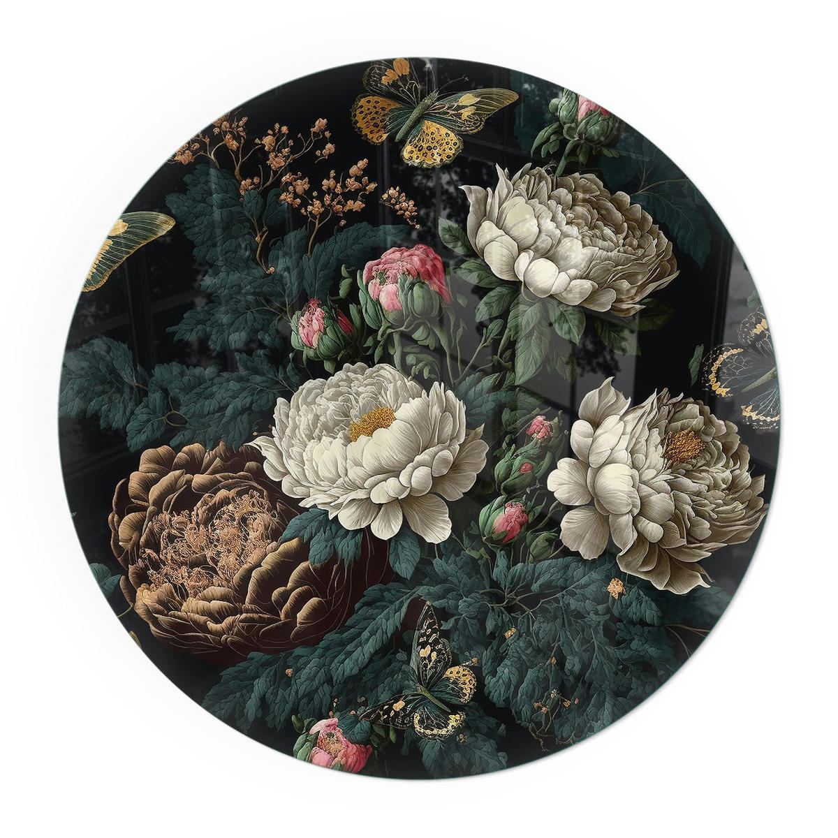 GLASPLATTE für Kamin Ø 100 cm - Grün, Glas (100/100/0.4cm) - TULUP