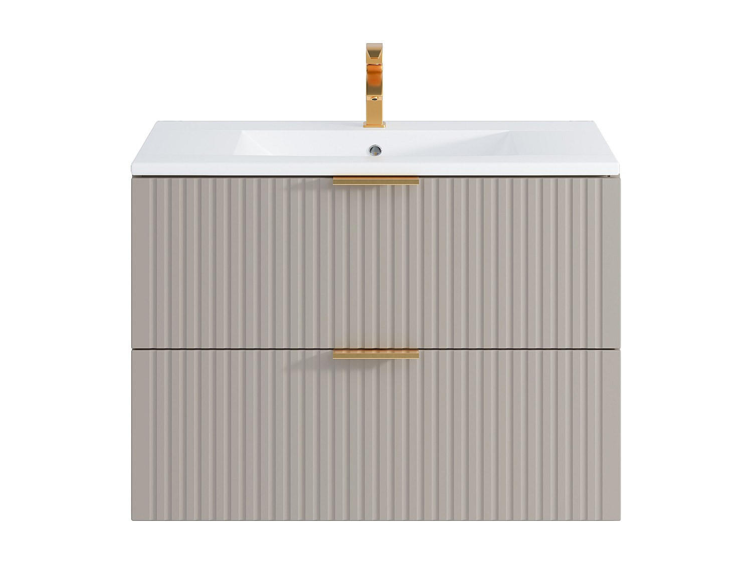 EINZELWASCHTISCH - 80 cm x 46 cm - Holz, Platte - Beige - ZEVARA - Beige, Holz (80/57/46cm) - Vente-Unique