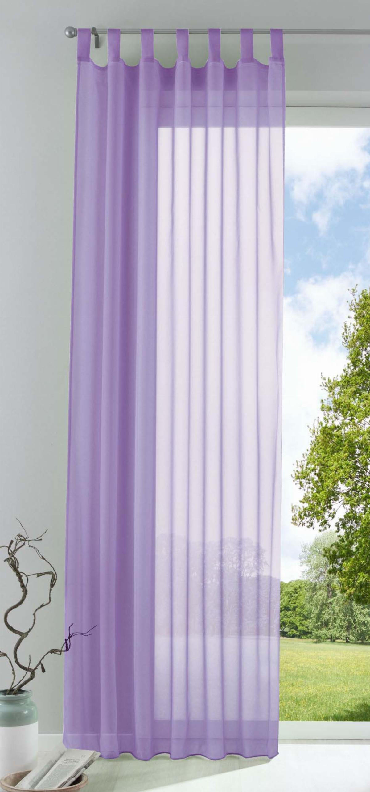 Thumbnail - Gardinenbox Schlaufenschal, Flieder, Textil, 140x225 cm, Oeko-Tex® Standard 100, Wohntextilien, Gardinen & Vorhänge, Fer...