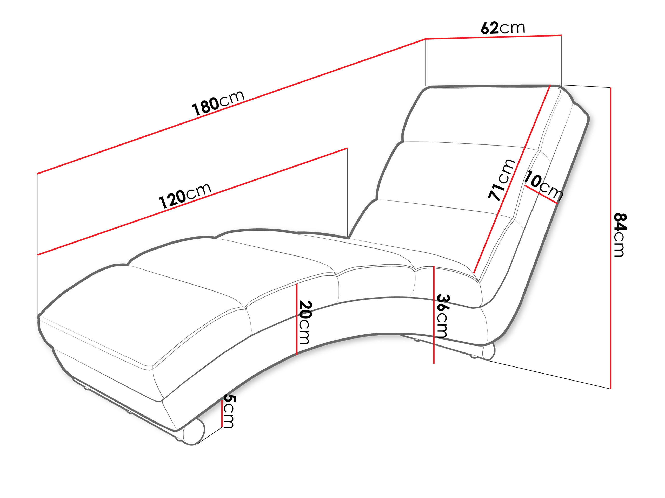 Thumbnail - Mirjan24 Relaxliege, Ecru, Textil, Rechteckig, 62x84x180 cm, Wohnzimmer, Sessel, Relaxliegen
