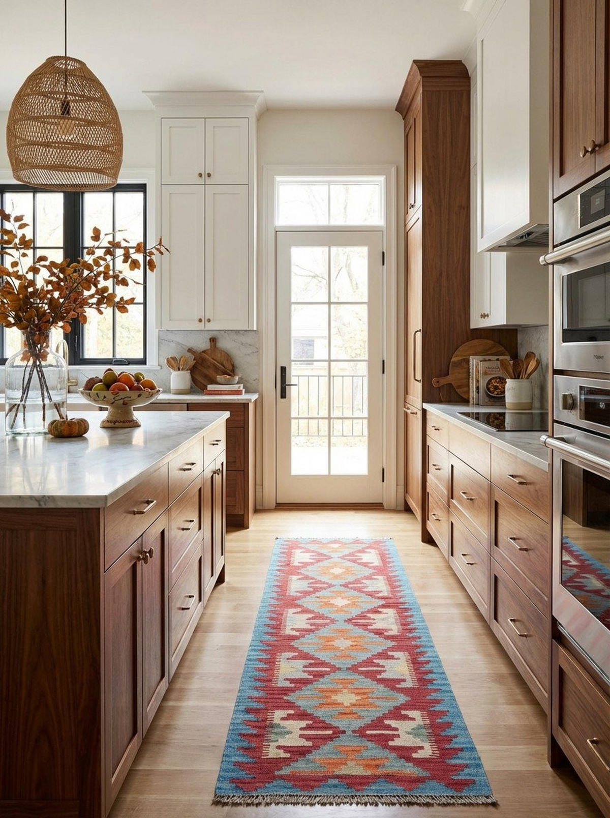 HANDWEBTEPPICH Kelim Gashgai Rot 198/58 cm Schurwolle - Rot, Textil (58/198cm) - Looma