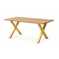 TISCH Craft Eiche SOFTI X Nicht Ausziehbar 160x90 cm - Eichefarben/Beige, Holzwerkstoff (90/90/75.6cm) - Sepro Meble