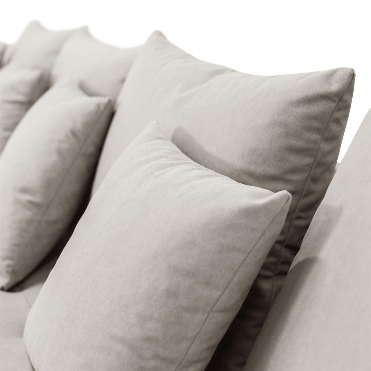ECKSOFA APOLLO L mit Schlaffunktion und Bettkasten – linke Seite - Ecru, Textil (246/188cm) - Lookway