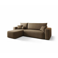 ECKSOFA Agepo In Curio - Braun, Holzwerkstoff/Textil (250/150cm) - Fun Möbel