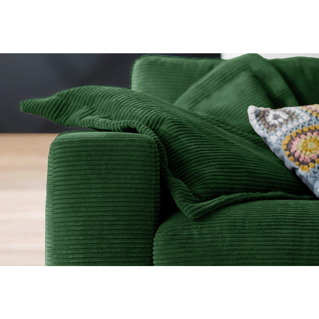 Thumbnail - Kawola Sofa, Smaragdgrün, Textil, 3-Sitzer, Füllung: Komfortschaum, 290x85x127 cm, Wohnzimmer, Sofas & Couches, Sofas, 3...