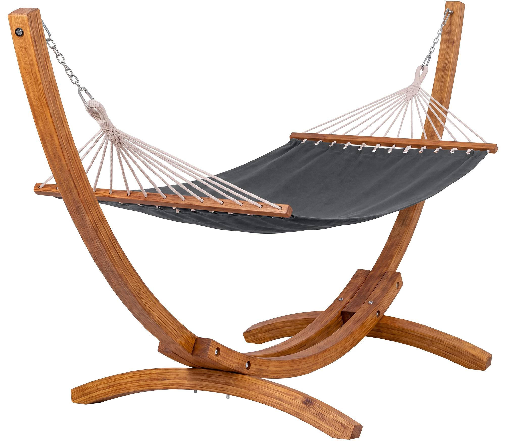 HÄNGEMATTE Holz Grau - Grau, Holz (318/122/118cm) - CLP