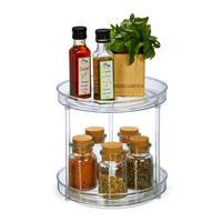 DREHTELLER - Transparent, Kunststoff (23.5/22/23.5cm) - Relaxdays