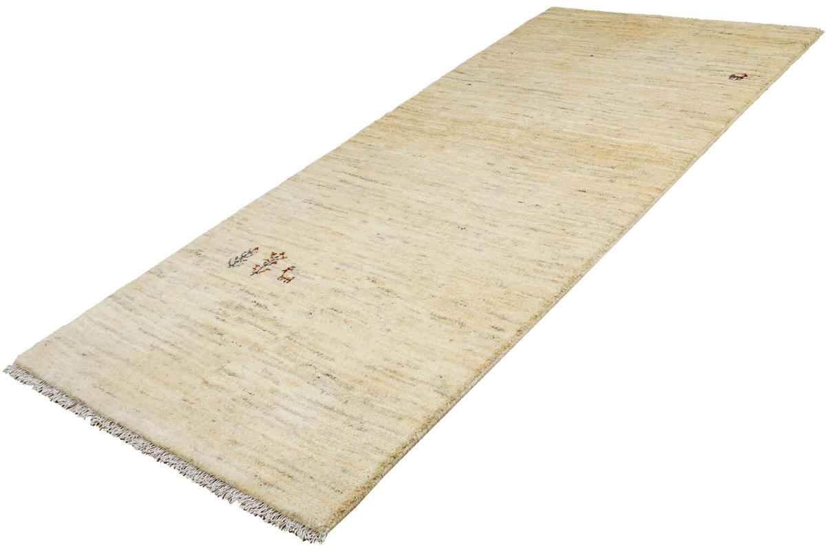 GABBEH-TEPPICH handgeknüpft Beige 207/88 cm Schurwolle - Beige, Textil (88/207cm) - Looma