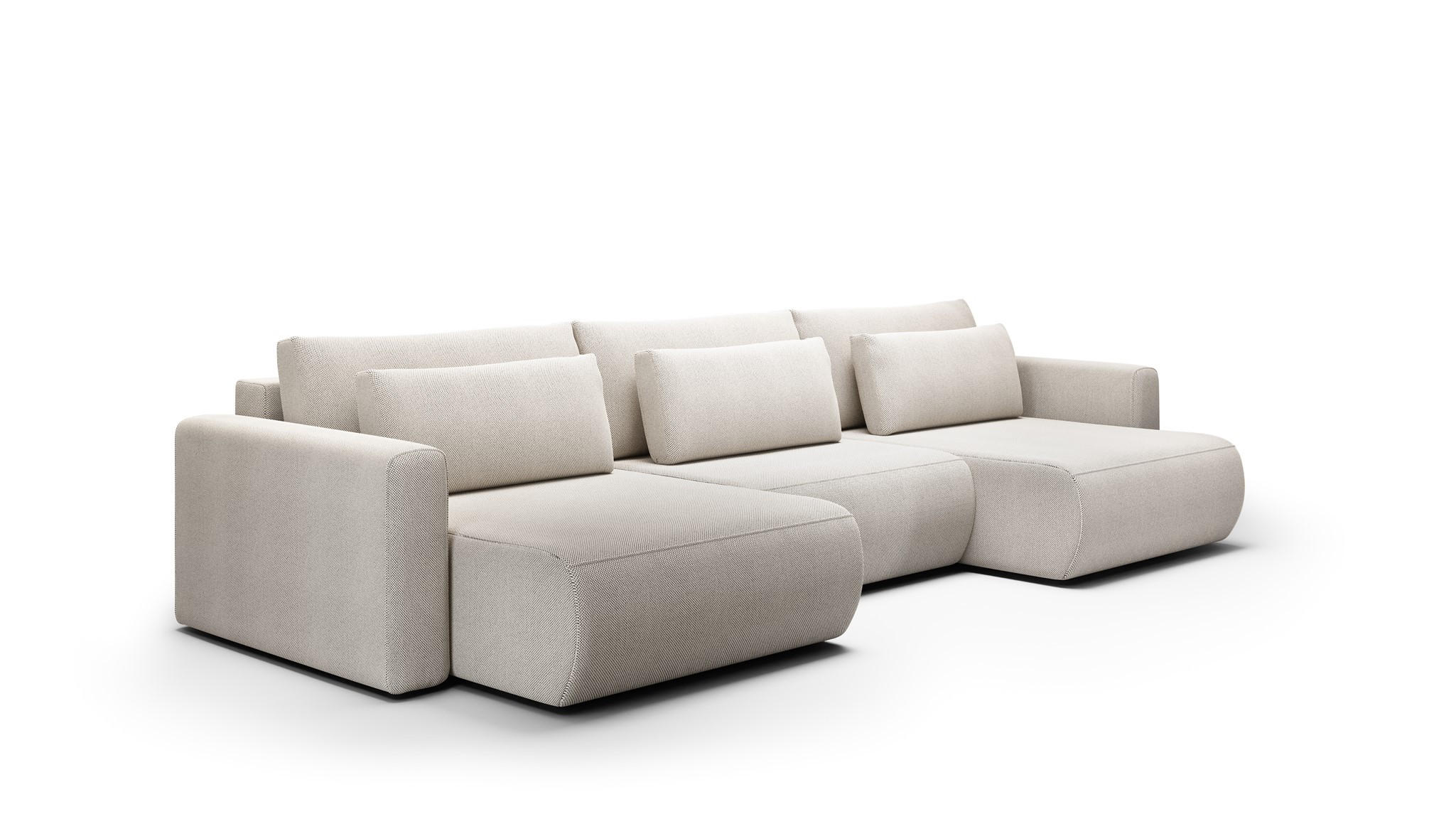 WOHNLANDSCHAFT Chaira Mit Schlaffunktion - Hellgrau, Holzwerkstoff/Textil (340/85/149cm) - Fun Möbel