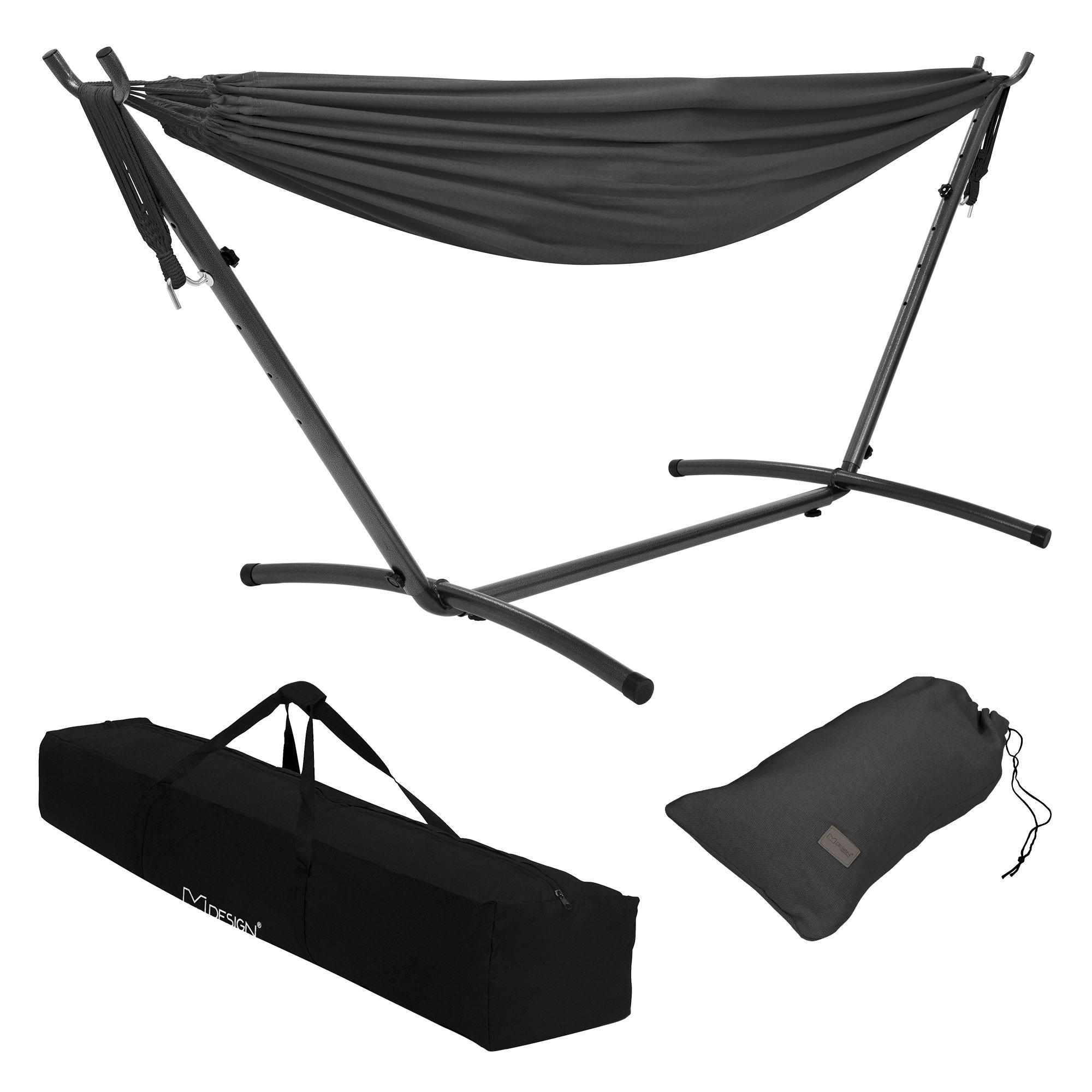 HÄNGEMATTE grau - Dunkelgrau, Metall (99/98/255cm) - ML-DESIGN