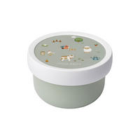FRUCHTBOX MIT GABEL Campus Little Farm 300 ml - Grün, Kunststoff (6.7/10.4/6.7cm) - Mepal
