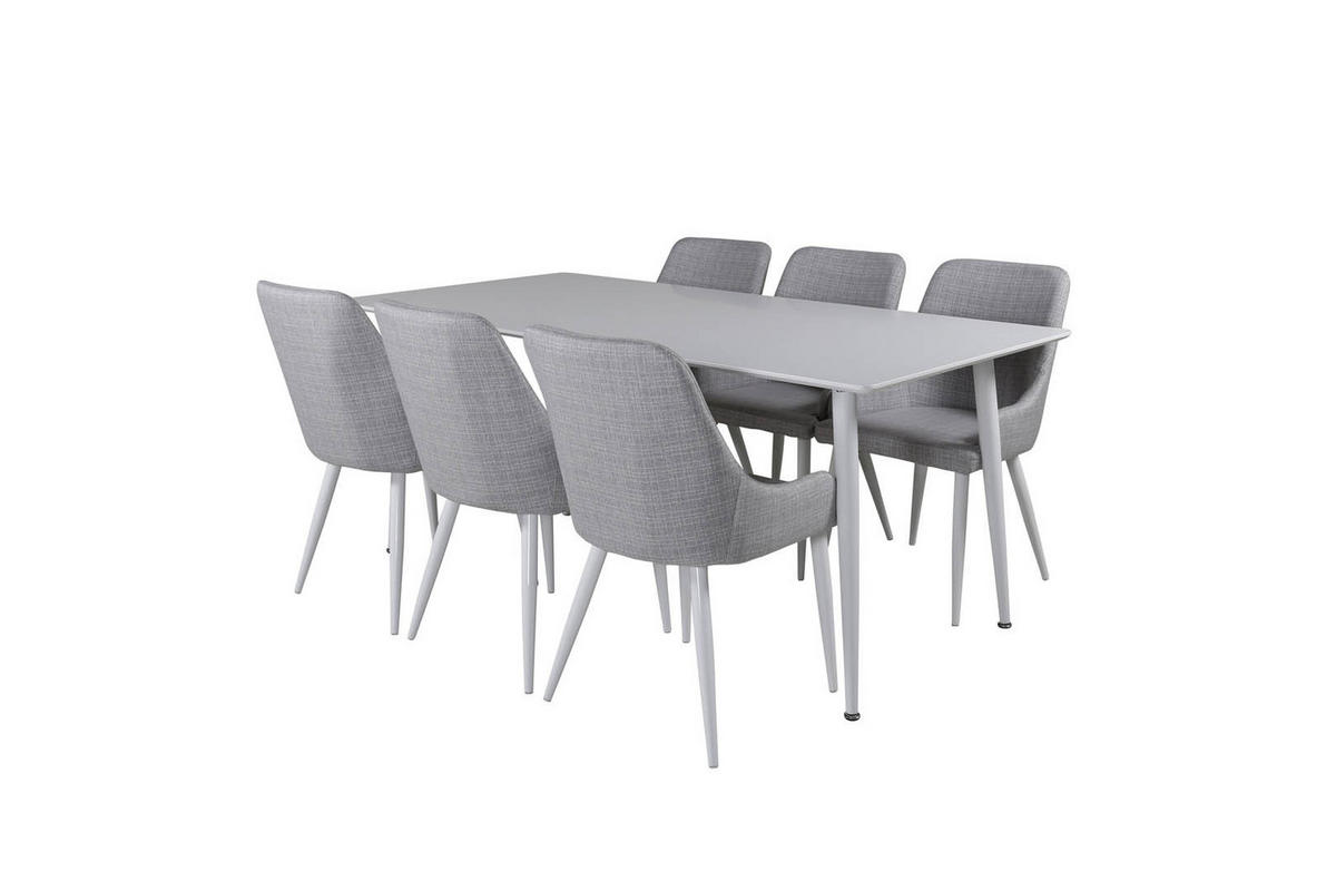 TISCHGRUPPE Grau - Grau, Holzwerkstoff (90/75/180cm) - ebuy24