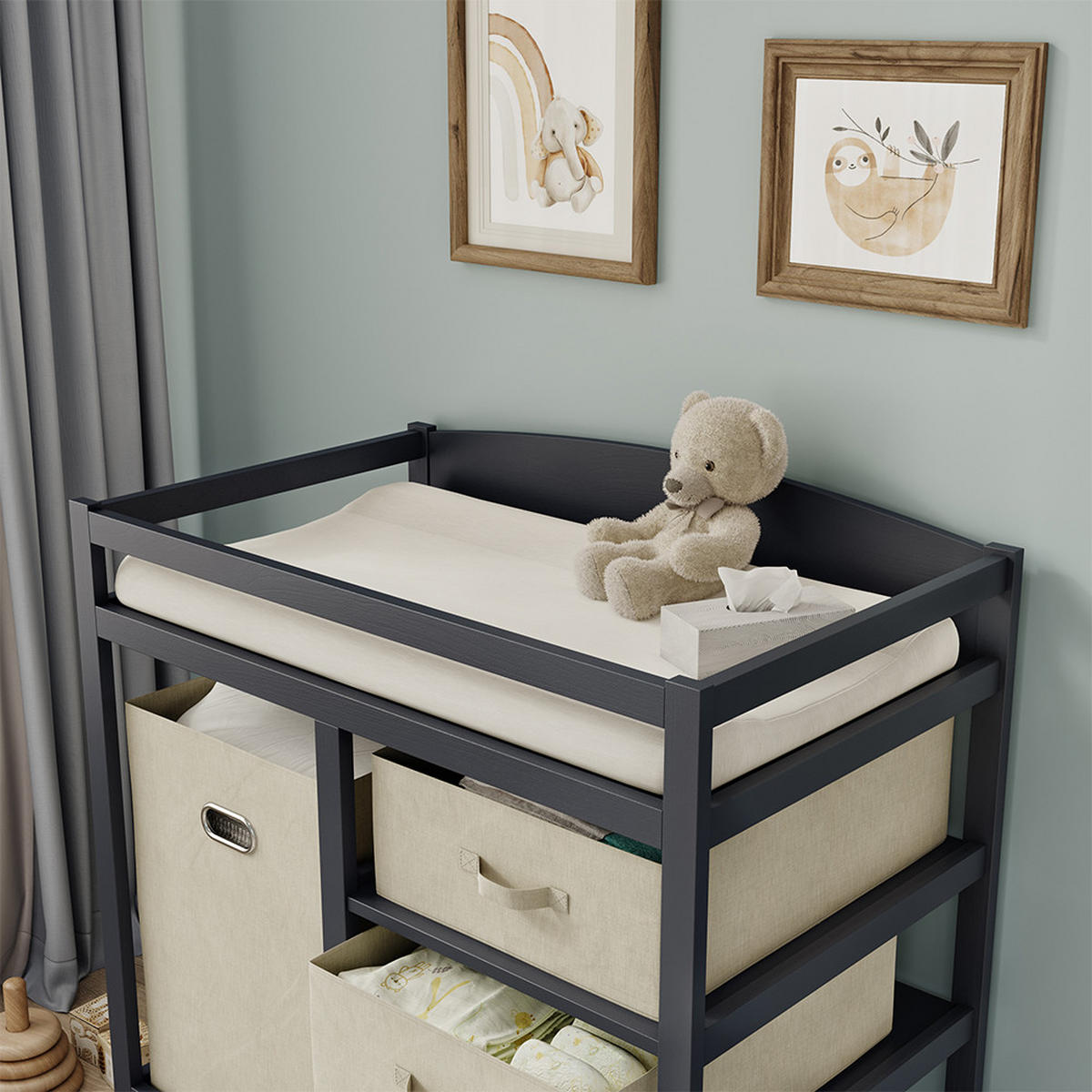 PŘEBALOVACÍ PULT Nunjo Antracit - antracitová, kompozitní dřevo (85/87/52cm) - Vicco