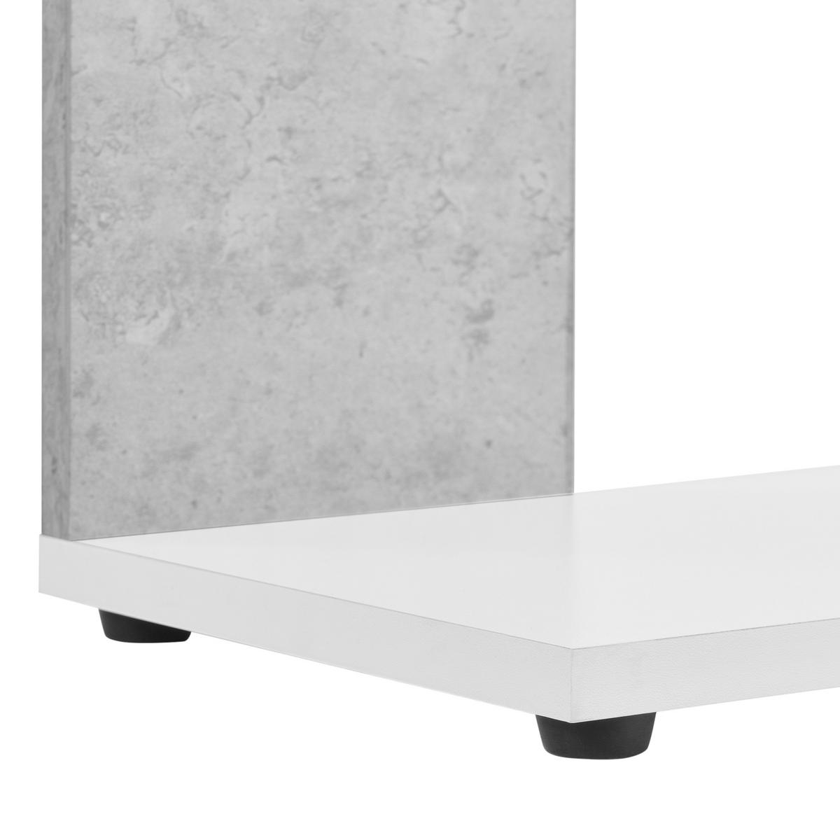 BÜCHERREGAL Aneby - Weiß/Grau, Holzwerkstoff (80/159/23.5cm) - [en.casa]