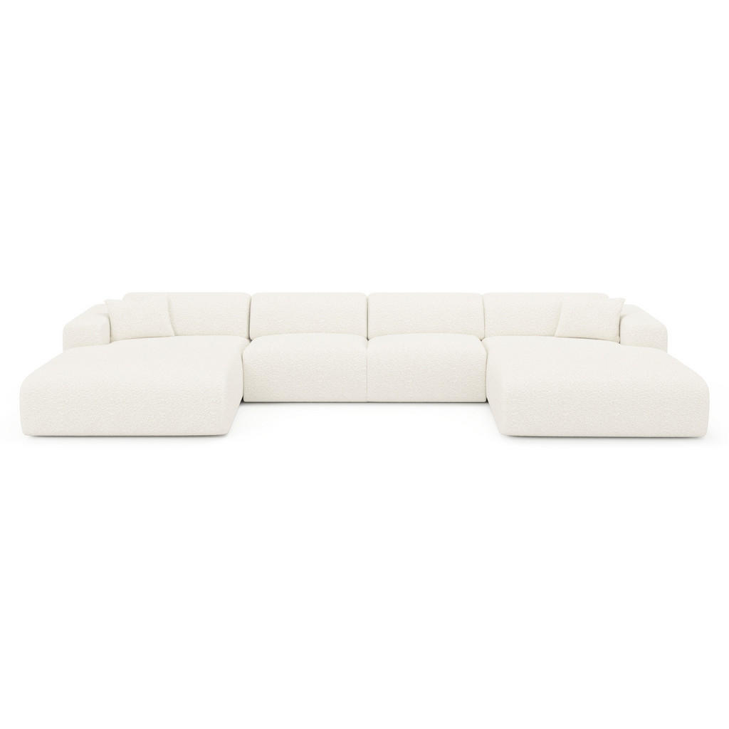 Thumbnail - Sia Home Wohnlandschaft, Creme, Textil, 5-Sitzer, U-Form, 366x73x165 cm, Wohnzimmer, Sofas & Couches, Wohnlandschaften, ...