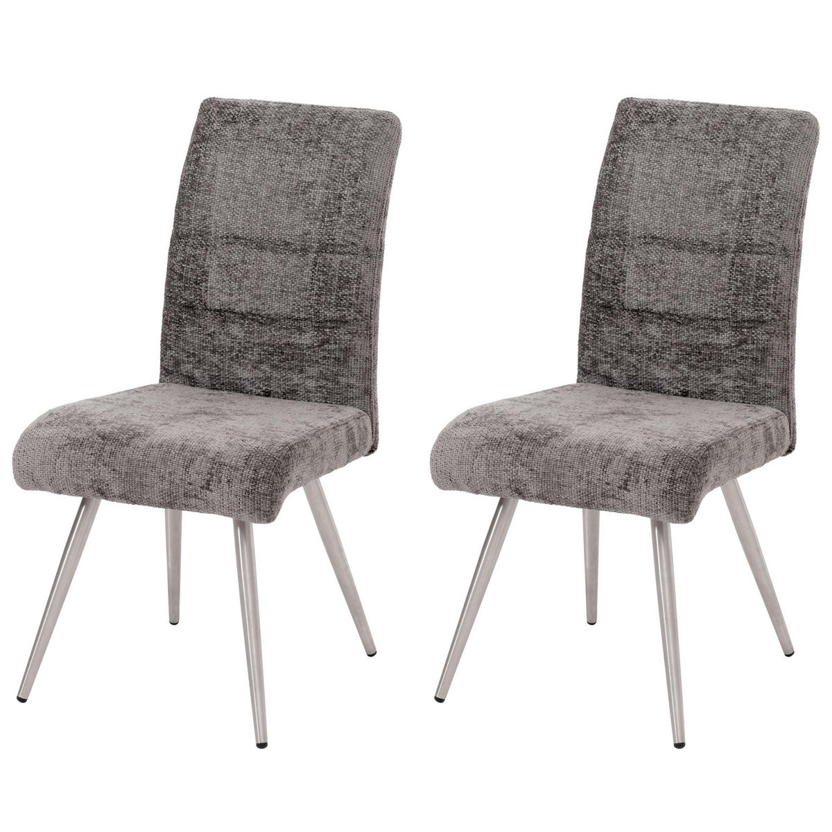 ESSZIMMERSTUHL Grau 2er-Set - Grau, Textil (68/97/64cm) - MCW