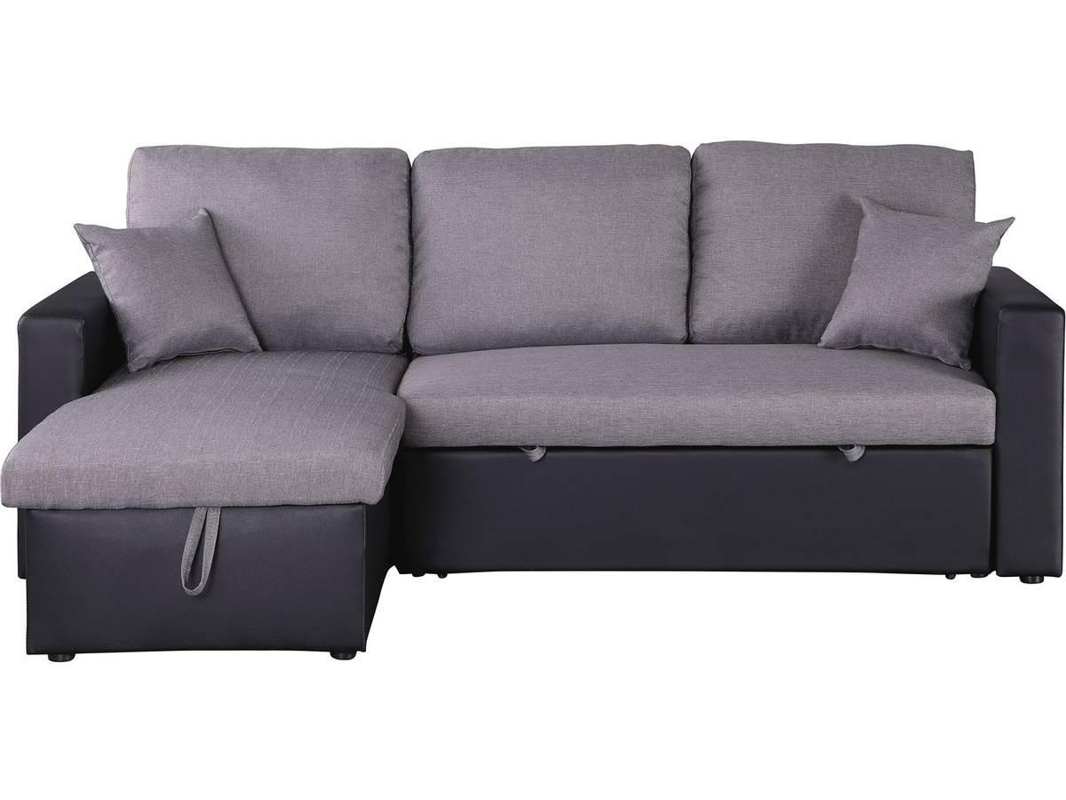 ECKSOFA alain Grau / Schwarz - Multicolor, Textil (145/221cm) - Habitat Garten