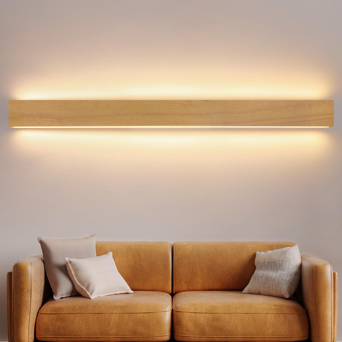 LED nástěnné svítidlo Yatkin 100/8/6,5 cm - hnědá, dřevo (8/6.5/100cm) - Nettlife