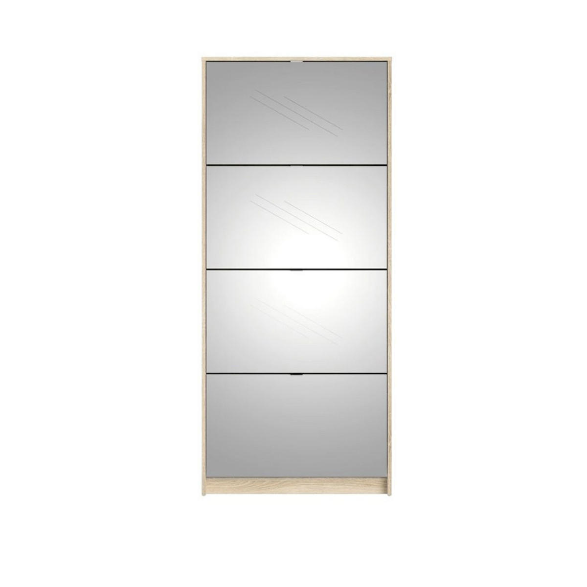 SCHUHKIPPER Eiche Dekor - Eichefarben, Holzwerkstoff (70/162/24cm) - ebuy24