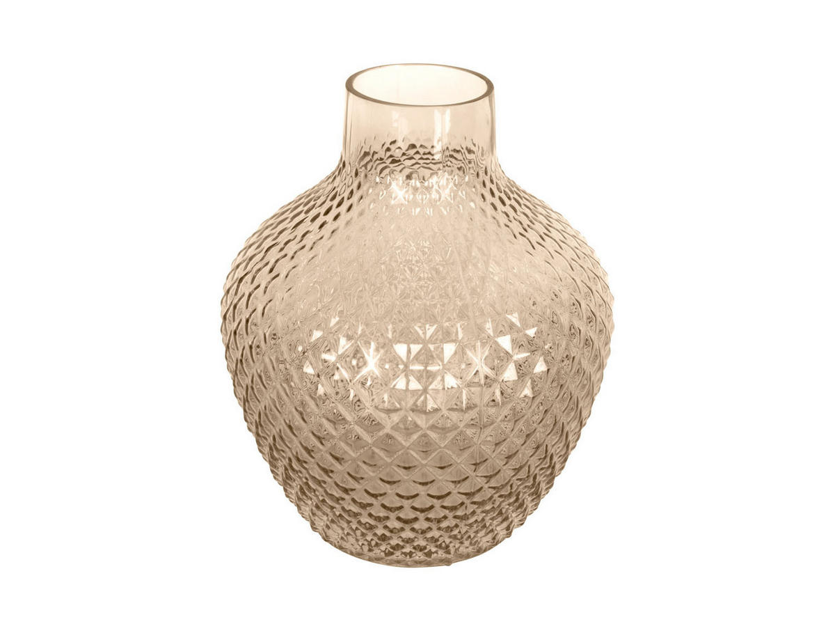 VASE Delight 21/21/25 cm - Braun, Glas (21/25cm) - Present Time