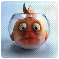 BADEMATTE Goldfisch - Orange, Kunststoff (53/53cm) - Sanilo