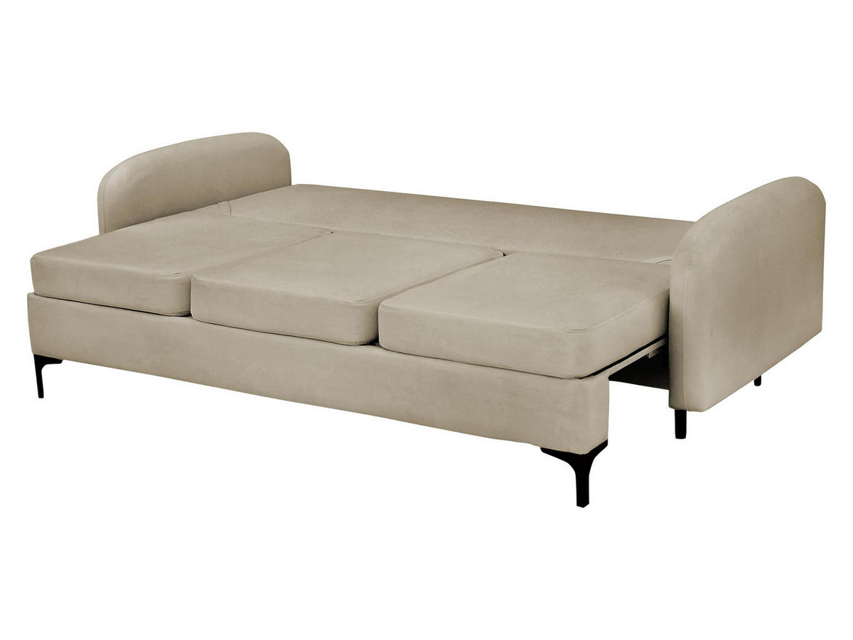 SCHLAFSOFA Venice - Schwarz/Rosa, Holz/Textil (225/96/94cm) - MIRJAN24
