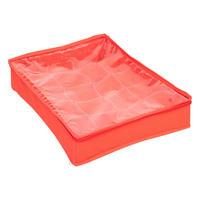 AUFBEWAHRUNGSBOX Christbaumkugeln Ø 7,5 cm 20 Fächer - Rot, Textil (7.5/35/27cm) - Atmosphera Createur d´interieur