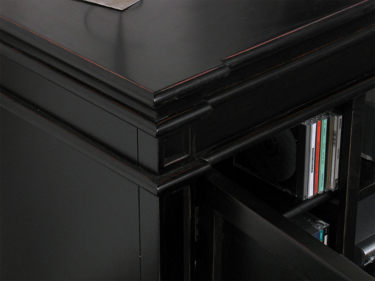 TV-ELEMENT Schwarz - Schwarz, Holzwerkstoff (137/60/45cm) - ebuy24