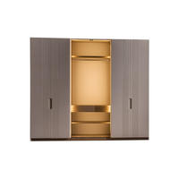 KLEIDERSCHRANK Santo 6 trg. - Beige, Holzwerkstoff (260/225/63cm)