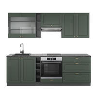 KUHINJSKA ENOTA Fame-Line Zeleno-zlato Country House/Anthracite 235 cm , DP Antracit - zelena/antracit, leseni material (235/206.8/60cm) - Vicco