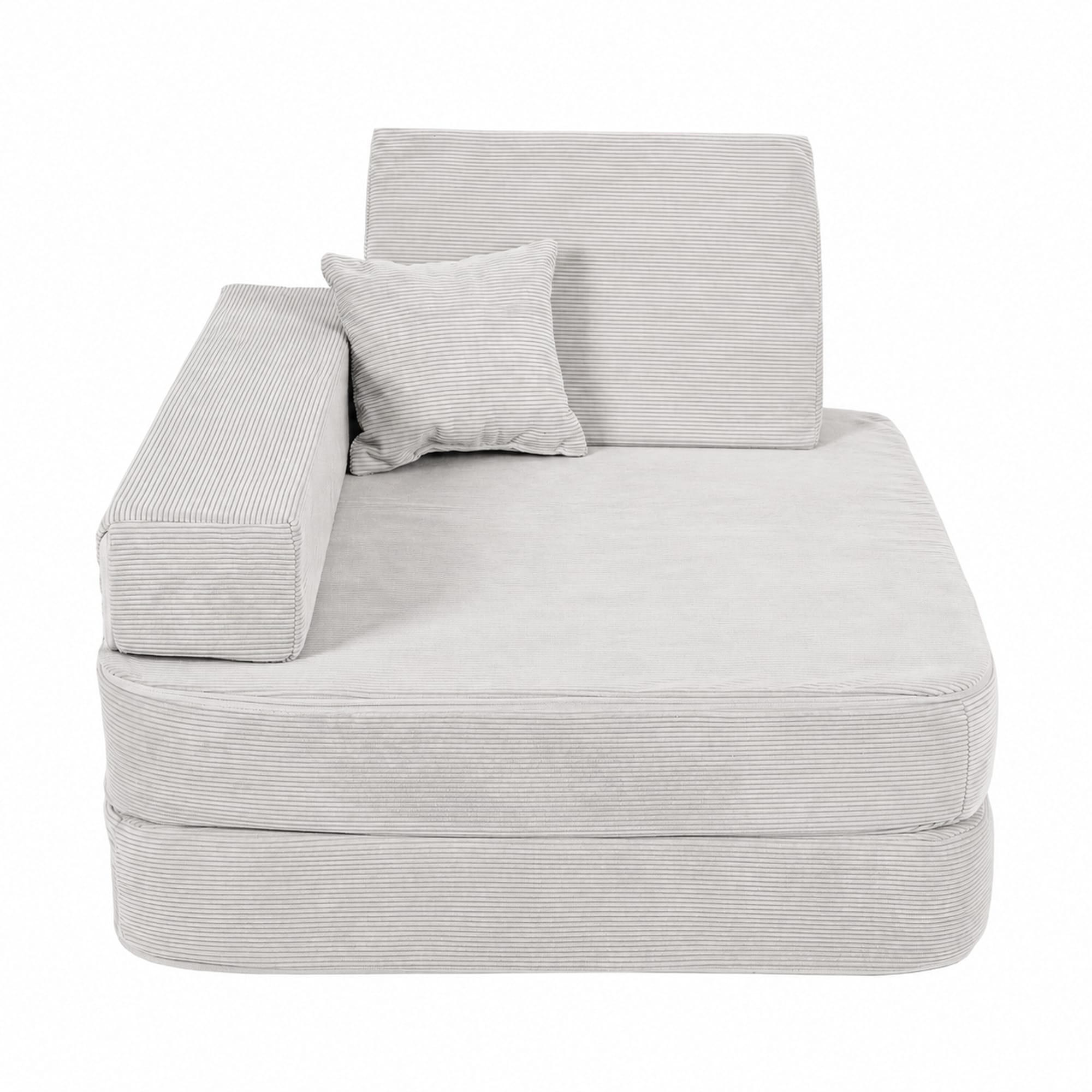 KINDERSESSEL Cordsamt Grau - Grau, Textil (80/24/80cm) - AngeLove