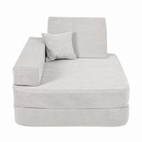 KINDERSESSEL Cordsamt Grau - Grau, Textil (80/24/80cm) - AngeLove