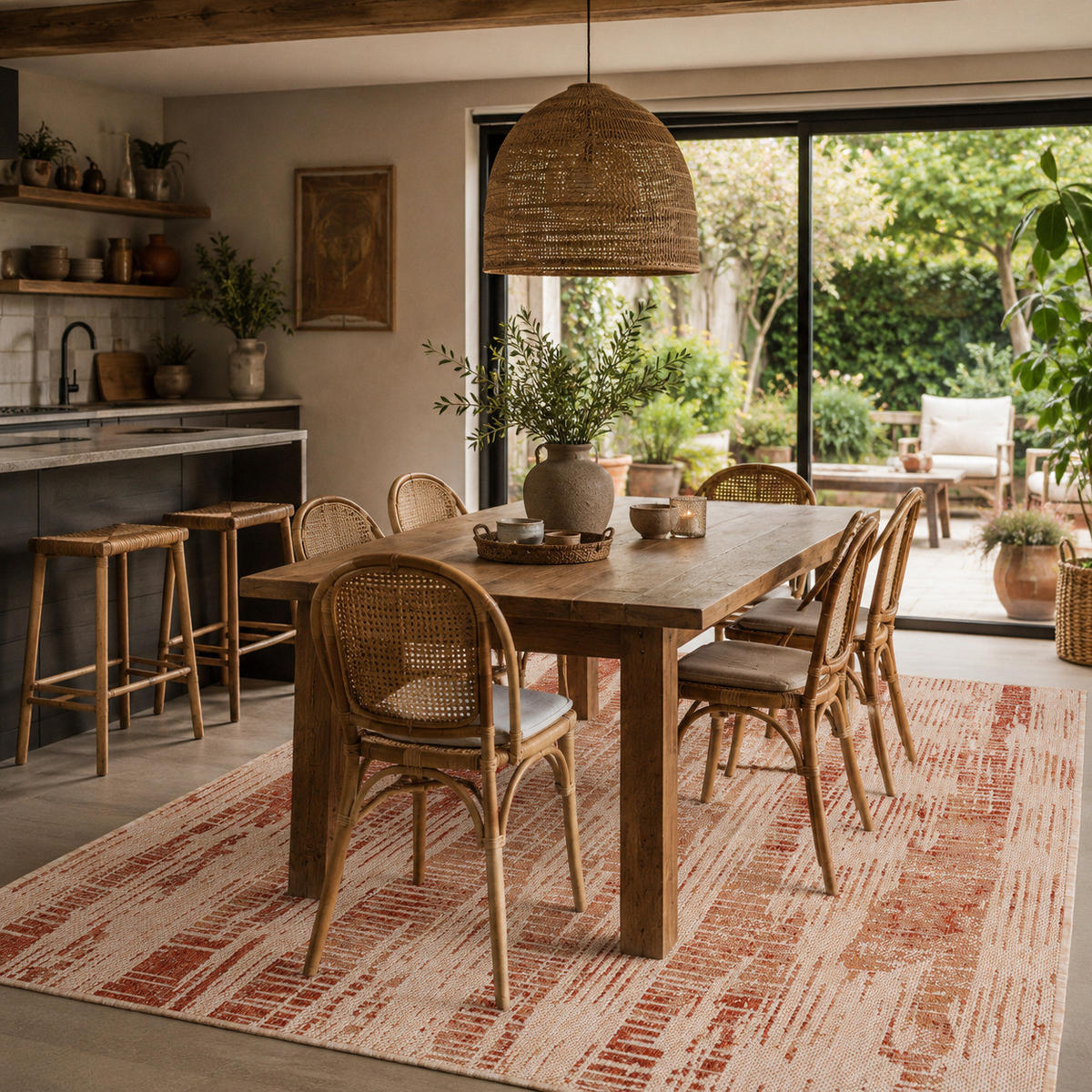 IN- UND OUTDOOR TEPPICH CARPETTO - Terracotta, Textil (200/285cm) - Pergamon