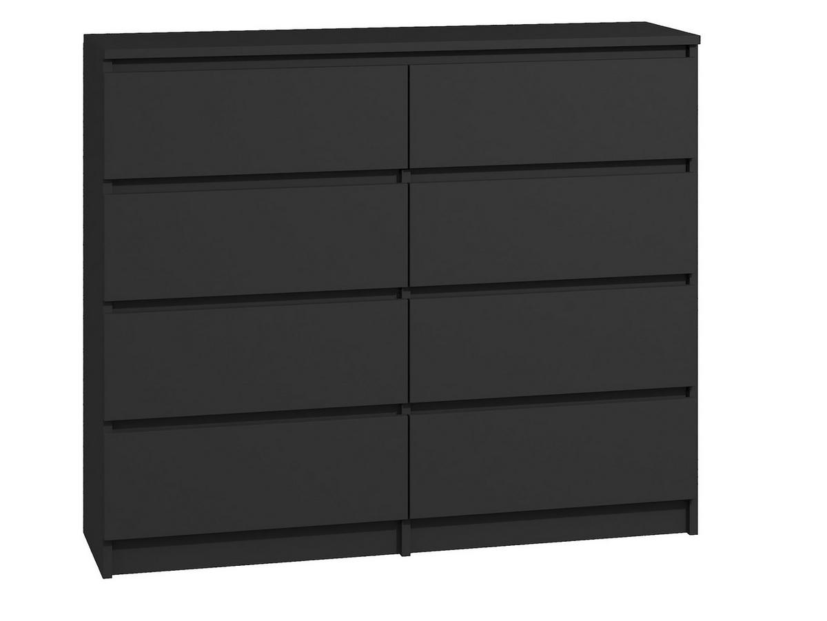 KOMMODE bella8 140 schwarz - Schwarz, Holzwerkstoff (140/98/35cm) - roe furniture