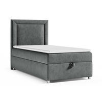 BOXBETT mit Bettkasten Trinity K-3 SINGLE Bonellfederkern inkl. Topper - Graphitfarben, Holz/Holzwerkstoff (100/200cm) - Best For Home