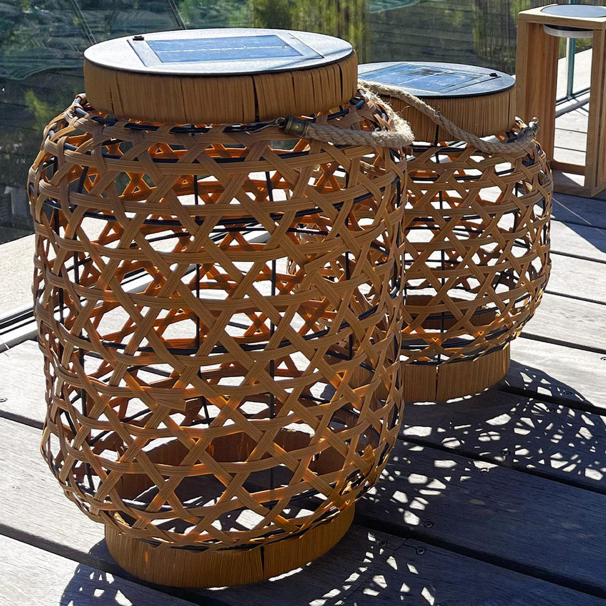 SOLARLATERNE CAPRI beige - Beige, Kunststoff (28/28/32cm) - Lumisky