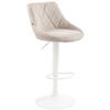 BARHOCKER Stoff Creme - Creme/Weiß, Textil/Metall (46/83/49cm) - CLP