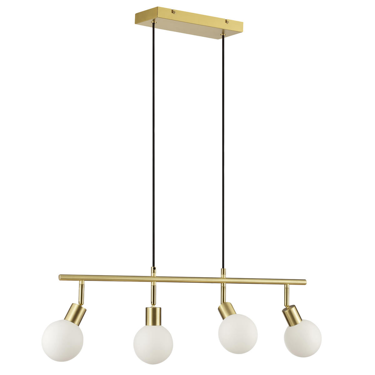 LED DECKENLEUCHTE Jorge Messing gebürstet/Weiß 12,5/77,5/120 cm - Multicolor, Metall (12.5/77.5/120cm) - Brilliant