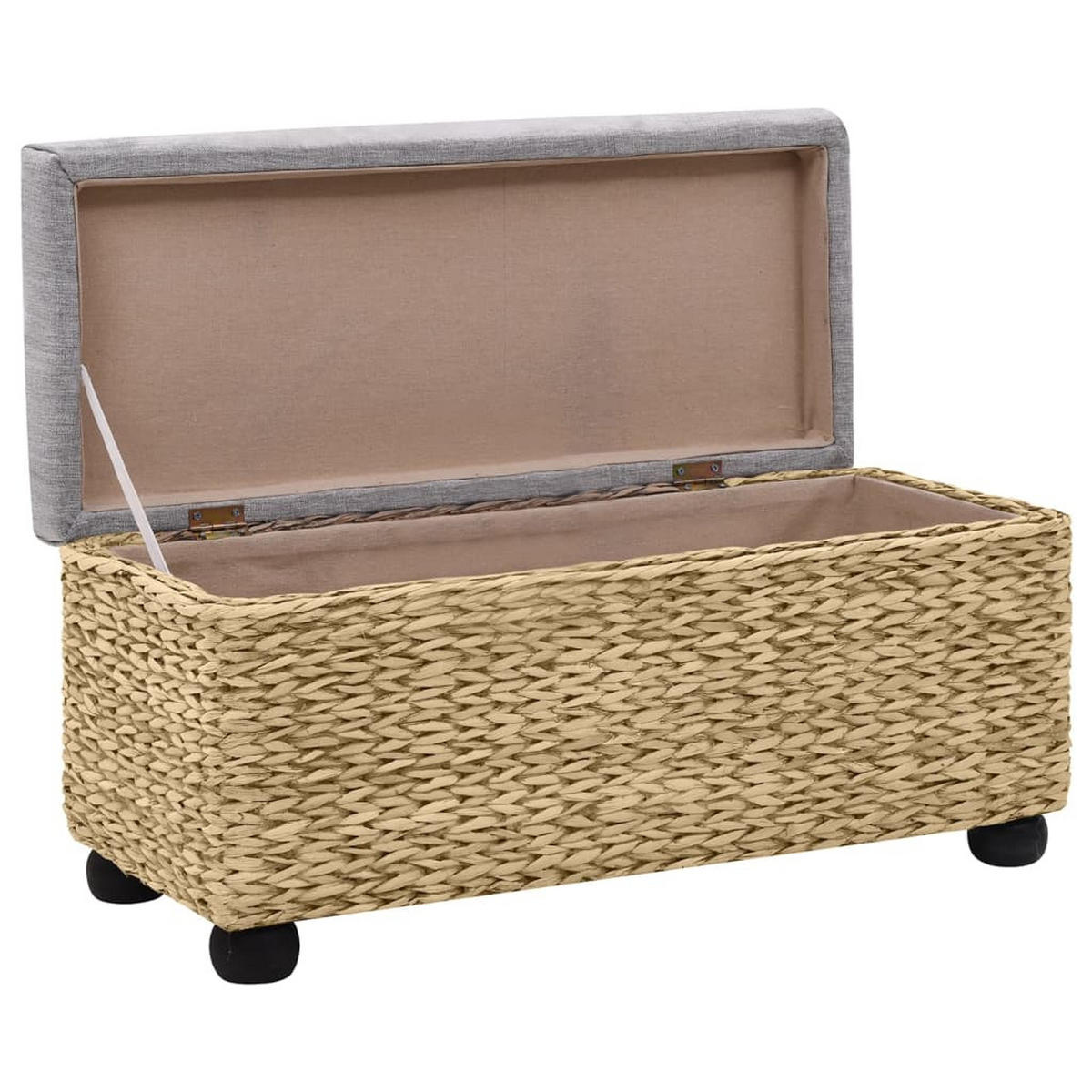 SITZBANK 2er Set Seegras Grau - Grau, Naturmaterialien (45/85/40cm) - vidaXL